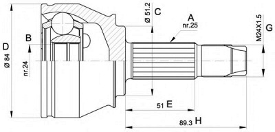 OPEN PARTS cvj543910 -  Шарнирный комплект, приводной вал